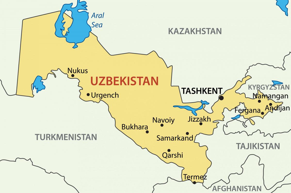 capitala Uzbekistanului hartă