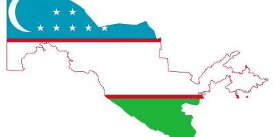 Harta flag Uzbekistan 